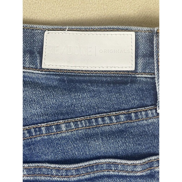 RE/DONE 'Mid 70s' Blue Denim 90s High Rise Ankle Crop Jeans Womens 25 - Picture 10 of 13